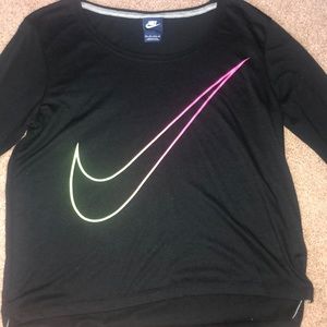 Black and colorful Nike long sleeve